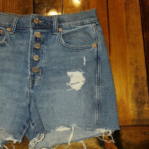 Gap Distressed Button Fly Denim Jeans Size 27 - Picture 9 of 12